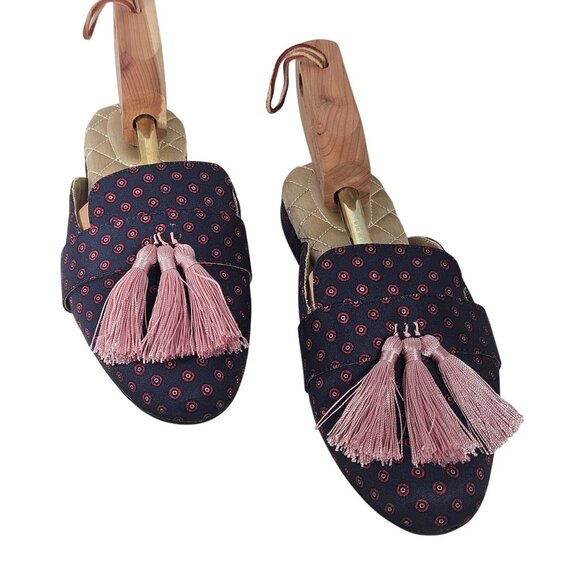 Birdies Women Slip-On Loafer Pink Tassels 9 Quiet Luxury Old Money Capsule - Picture 1 of 9